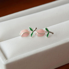 [925 Silver]ピンクチューリップ一輪ピアス Earrings 10000won 