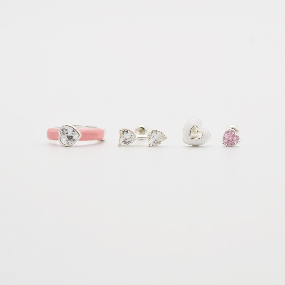 [925 Silver]ピンクキューピットピアス[4セット] Earrings 10000won 