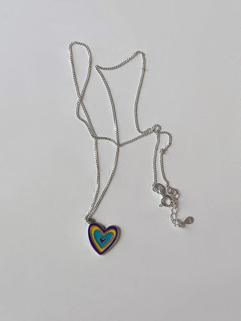 [925 Silver]Pop color heart beamネックレス necklace younglong-seoul 