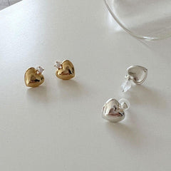 [925 Silver]プチパールハートピアス Earrings The Klang 