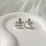 [925 Silver]Rabbit and Clover ピアス Piercing younglong-seoul 