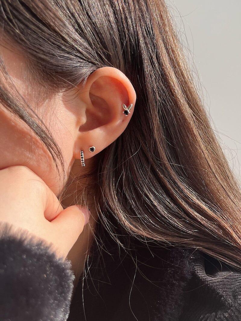 [925 Silver]ラビット フェイス ピアス Piercing younglong-seoul 