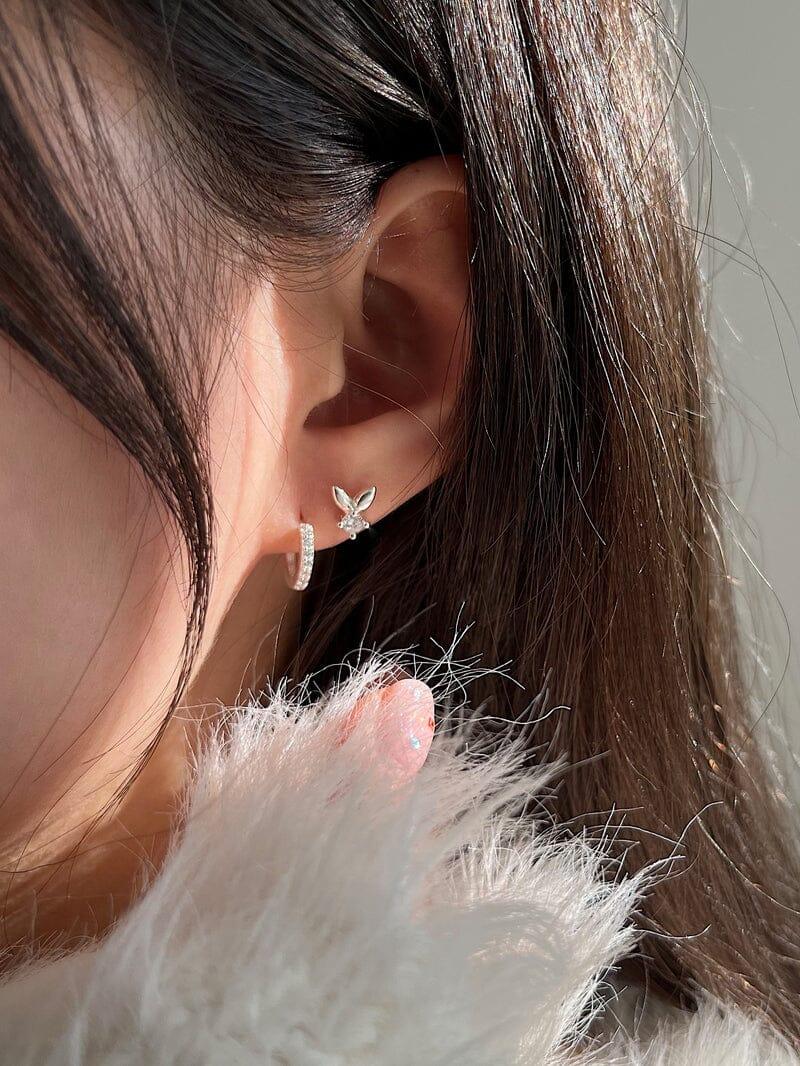 [925 Silver]ラビット フェイス ピアス Piercing younglong-seoul 