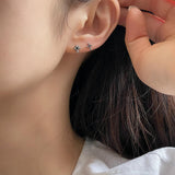 [925 Silver]ラックキュービック十字架ピアス Piercing 10000won 