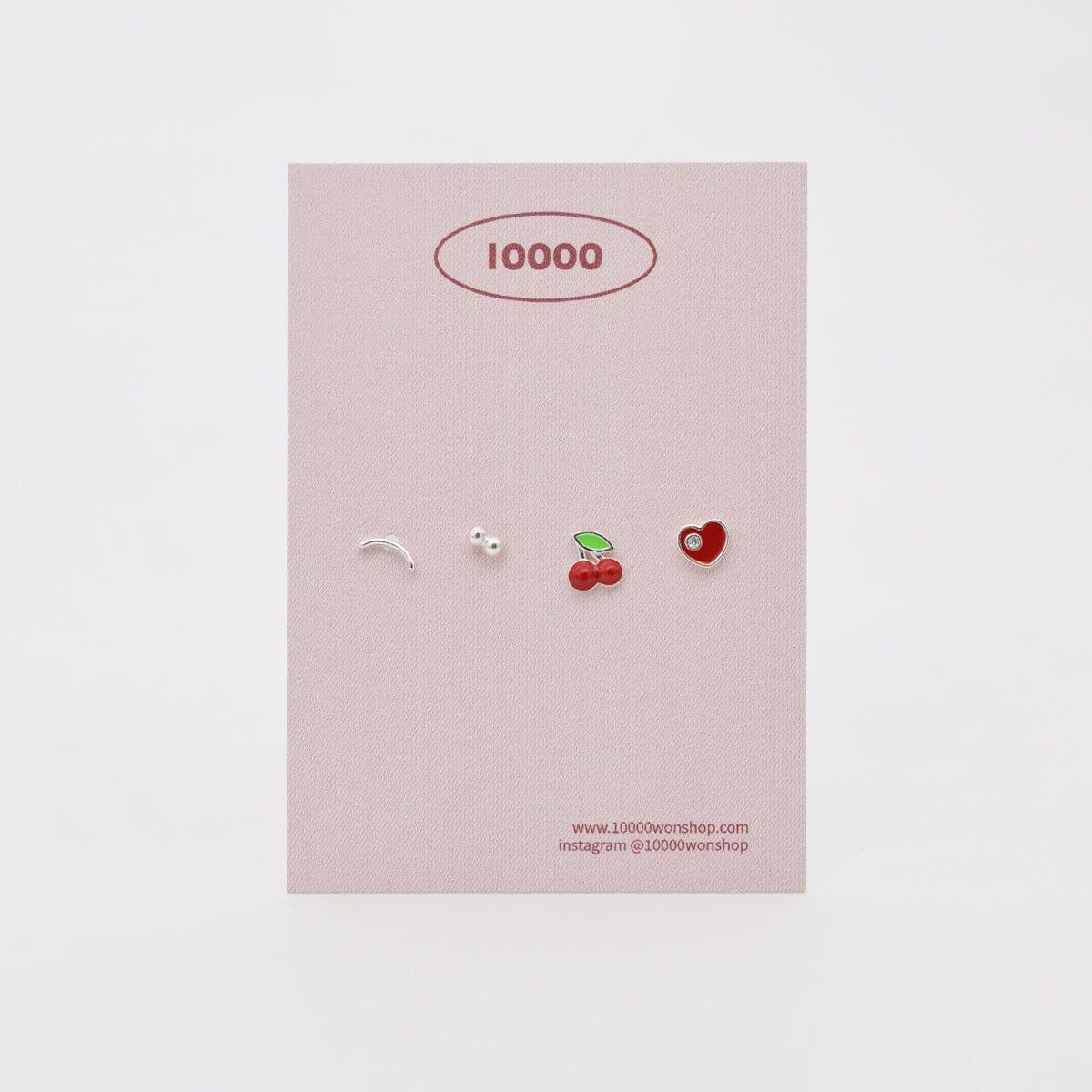 [925 Silver]レッドベリーピアス[4セット] Piercing 10000won 