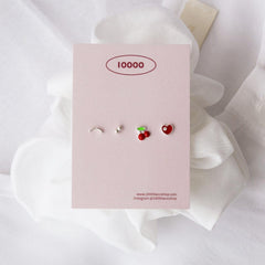 [925 Silver]レッドベリーピアス[4セット] Piercing 10000won 