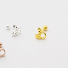 [925 Silver]リボンクマさんピアス Earrings 10000won 