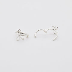 [925 Silver]リボンワンタッチリングピアス Earrings 10000won 
