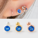 [925 Silver]ロイヤルブルーピアス Earrings pink-rocket 