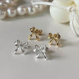 [925 Silver]ロマンチック リボン ピアス (2Color) Earrings younglong-seoul 
