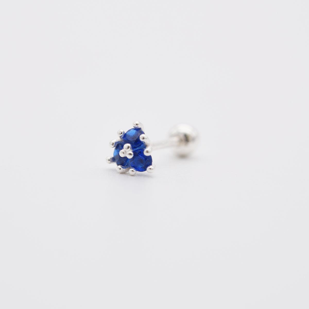 [925 Silver]三葉カラー花ピアス Piercing 10000won 