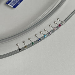 [925 Silver]三葉カラー花ピアス Piercing 10000won 