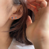 [925 Silver]三葉カラー花ピアス Piercing 10000won 
