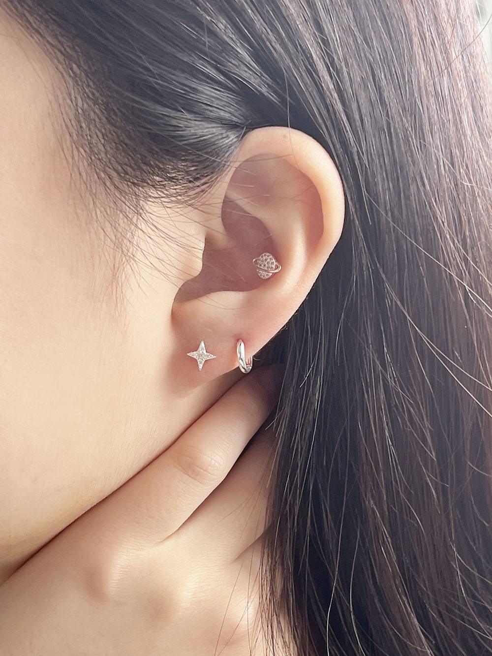 [925 Silver]サターンピアス (2set) Earrings The Klang 