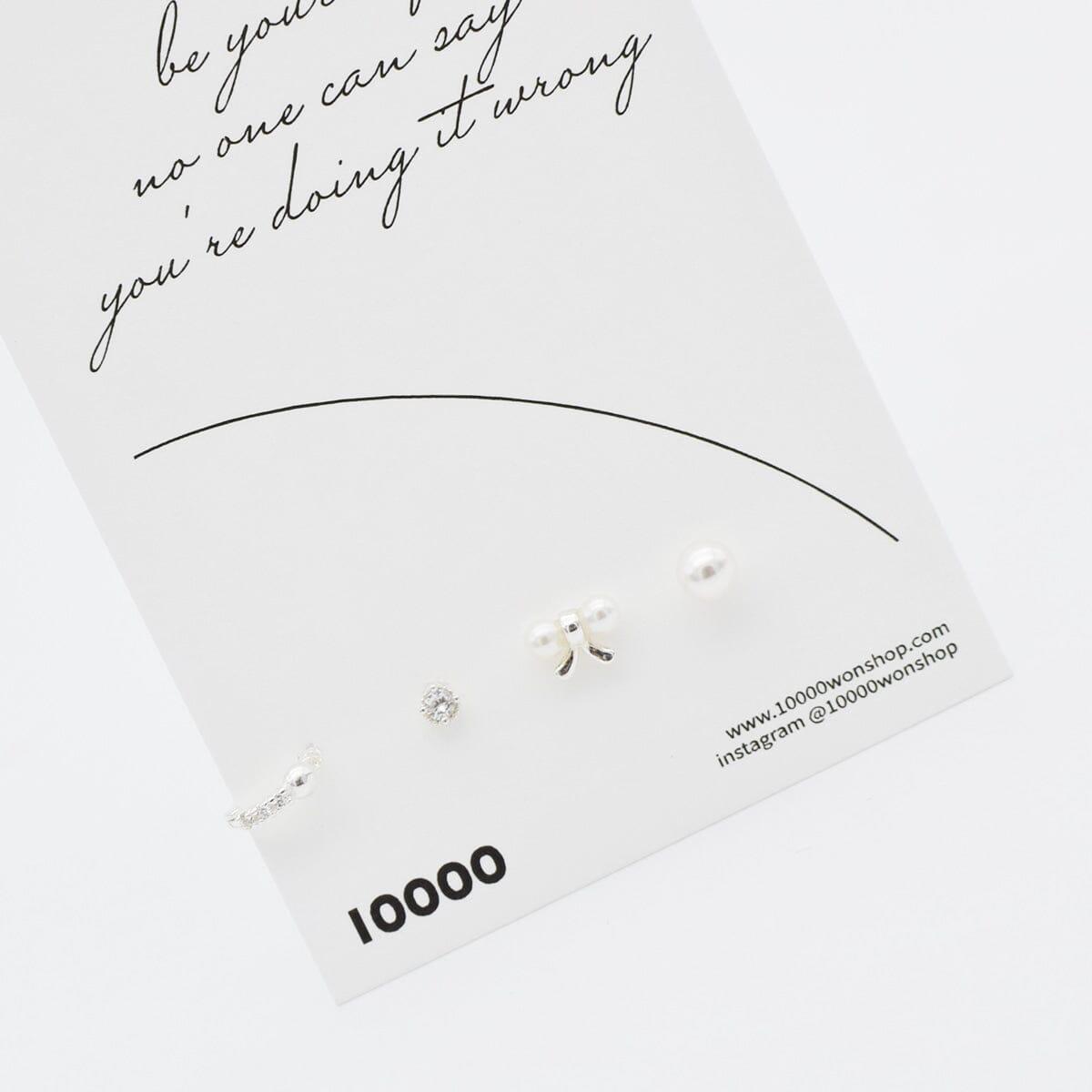 [925 Silver]セレブ真珠ピアス[4セット] Earrings 10000won 