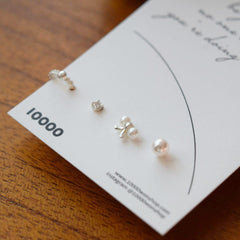 [925 Silver]セレブ真珠ピアス[4セット] Earrings 10000won 