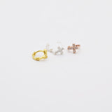[925 Silver]十字架キュービックリングピアス Earrings 10000won 
