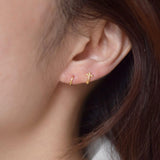 [925 Silver]十字架キュービックリングピアス Earrings 10000won 