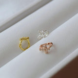 [925 Silver]十字架キュービックリングピアス Earrings 10000won 
