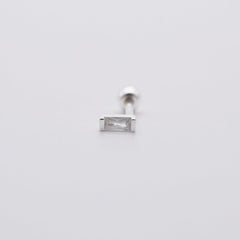 [925 Silver]シンプル四角キュービックピアス Earrings 10000won 