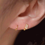 [925 Silver]四角キュービックリングピアス Earrings 10000won 