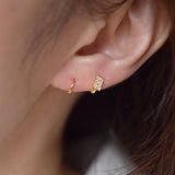 [925 Silver]四角キュービックリングピアス Earrings 10000won 