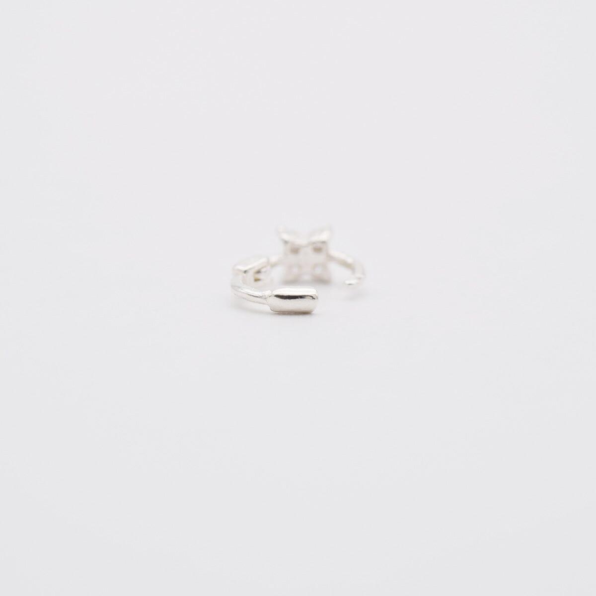 [925 Silver]四葉キュービックリングピアス Earrings 10000won 