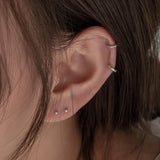 [925 Silver]SIMPLYピアス Earrings pink-rocket 
