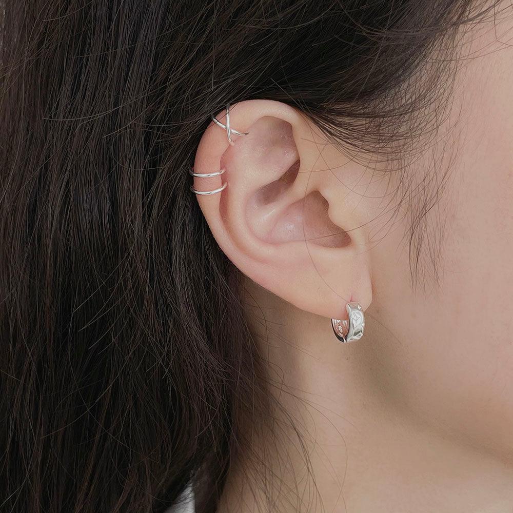 [925 Silver]スキニーXラインイヤーカフ Earcuffs The Klang 