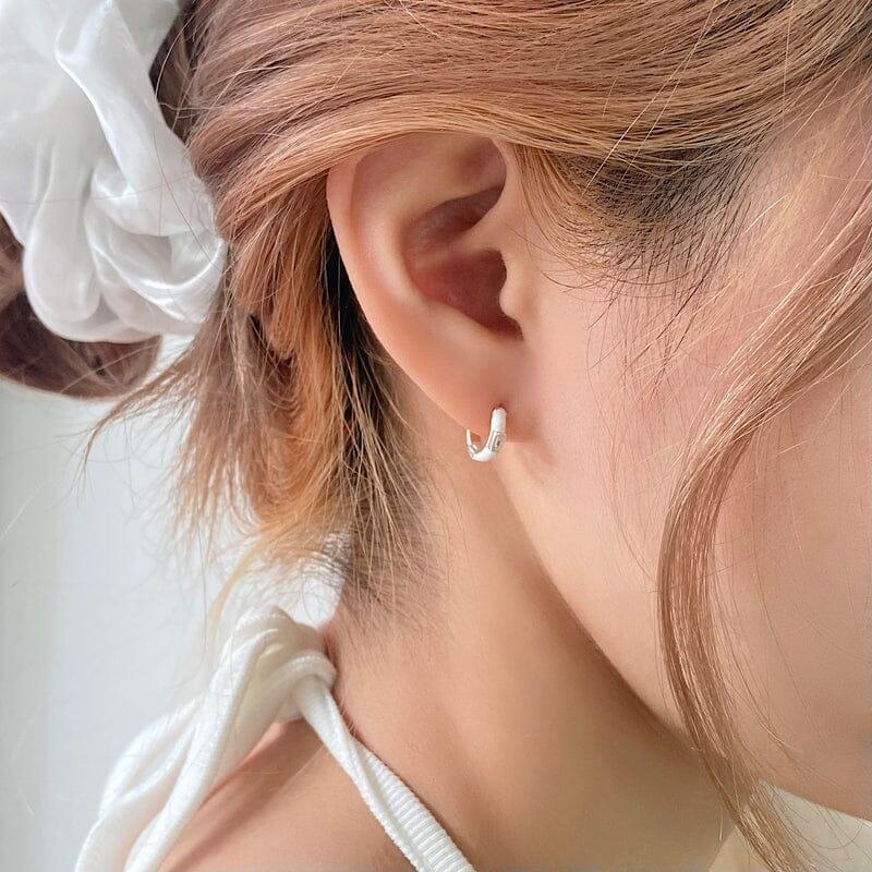[925 Silver]スクエア キュービック カラー リングピアス Earrings younglong-seoul 