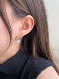 [925 Silver]スパークル ハート ツーウェイ リングピアス Earrings younglong-seoul 