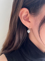 [925 Silver]スパークル ハート ツーウェイ リングピアス Earrings younglong-seoul 