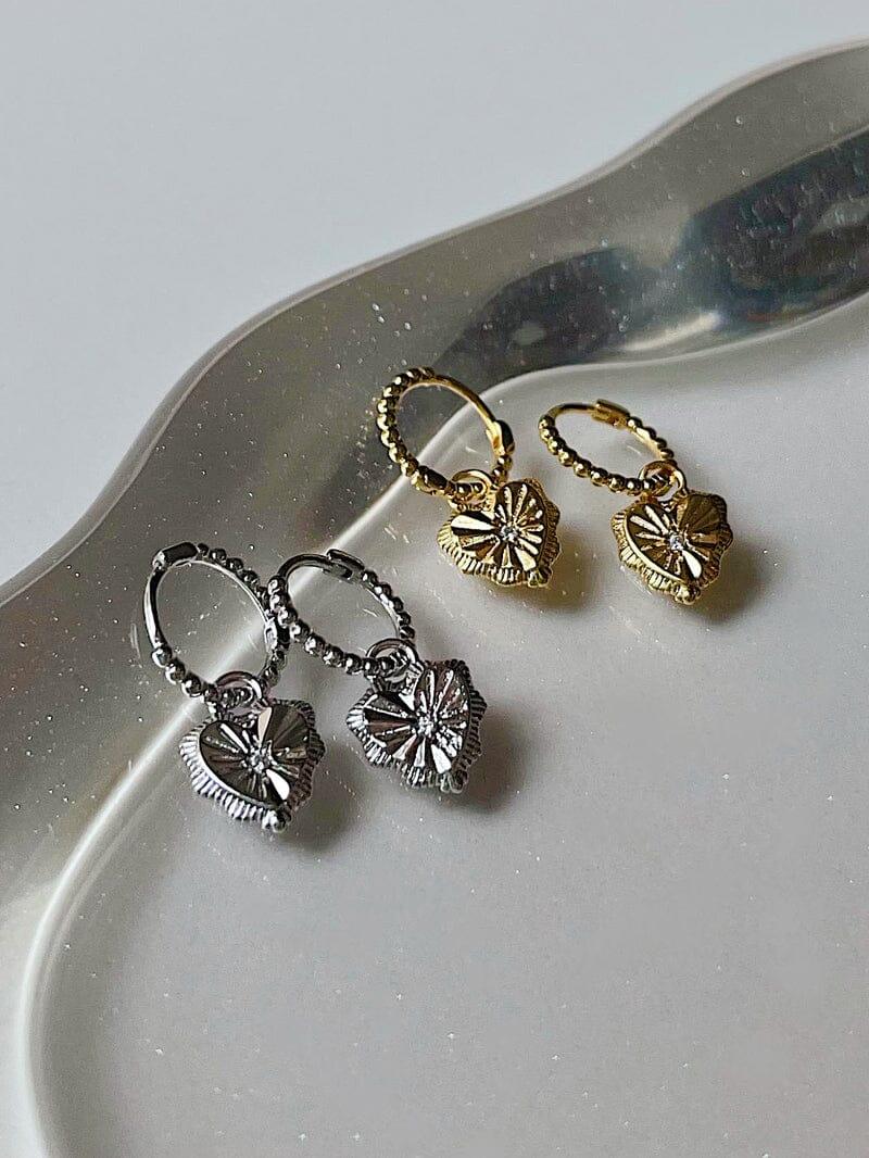 [925 Silver]スパークル ハート ツーウェイ リングピアス Earrings younglong-seoul 