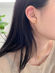 [925 Silver]スパークルハートピアス Earrings The Klang 