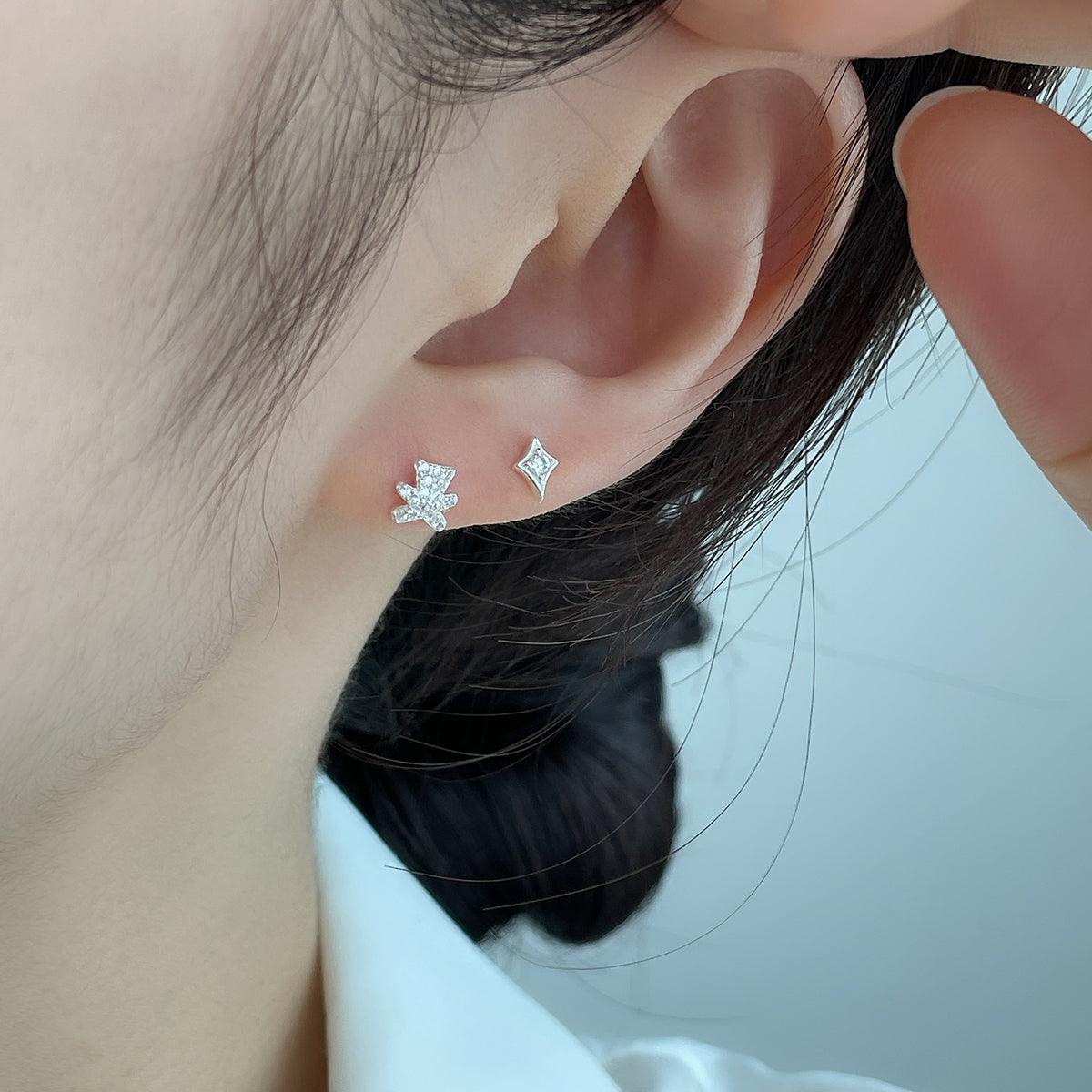 [925 Silver]スピリットキュービックピアス Earrings 10000won 