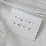 [925 Silver]スプリング ピアス(4set) Earrings bling moon 