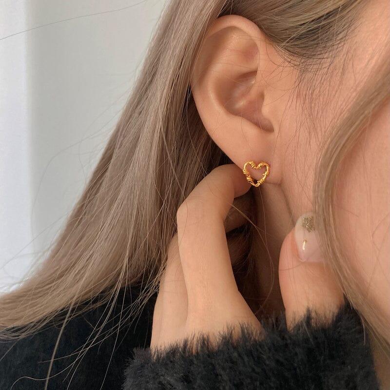 [925 Silver]タイドハートピアス Earrings younglong-seoul 