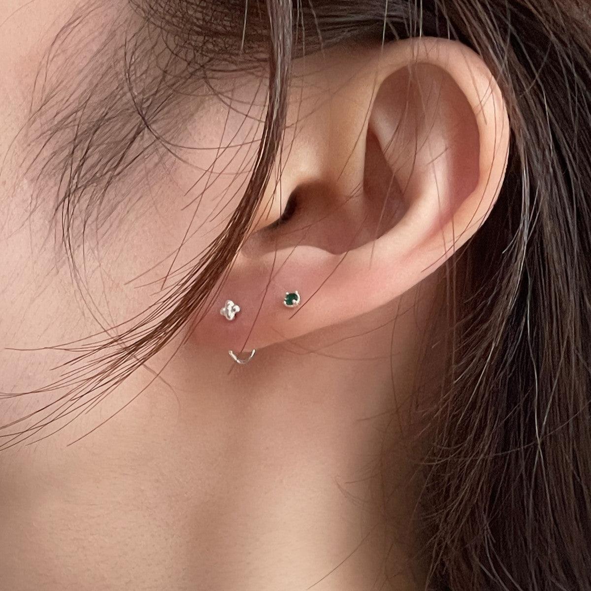 [925 Silver]丸花リングピアス Earrings 10000won 