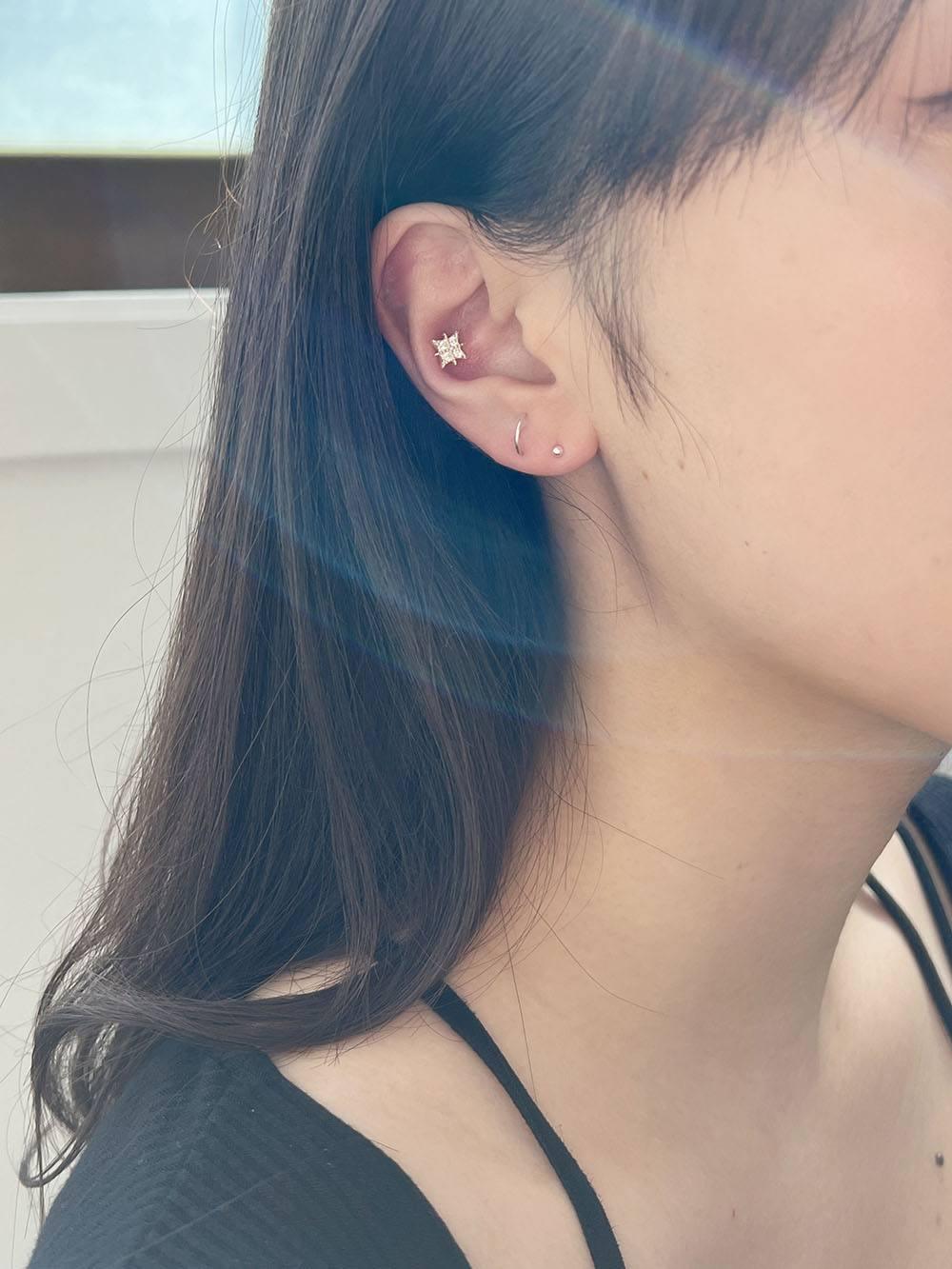 [925 Silver]夜明けの星ピアス Piercing The Klang 