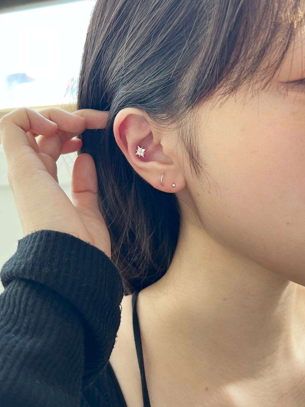 [925 Silver]夜明けの星ピアス Piercing The Klang 