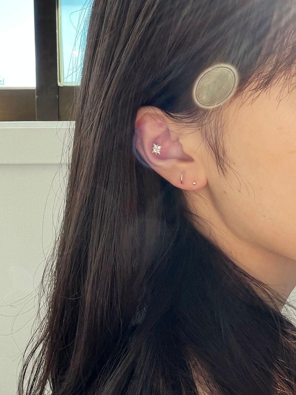 [925 Silver]夜明けの星ピアス Piercing The Klang 