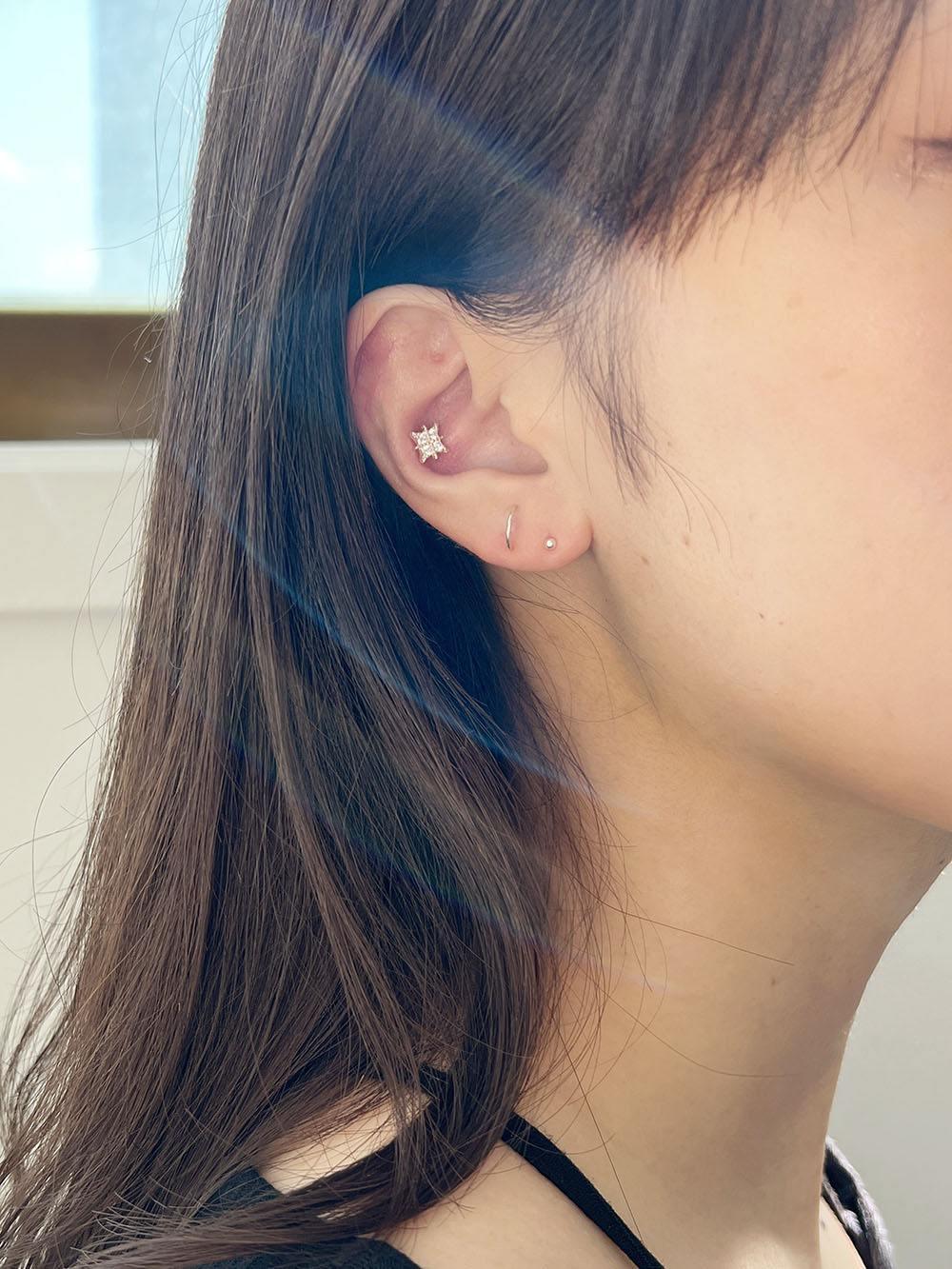 [925 Silver]夜明けの星ピアス Piercing The Klang 