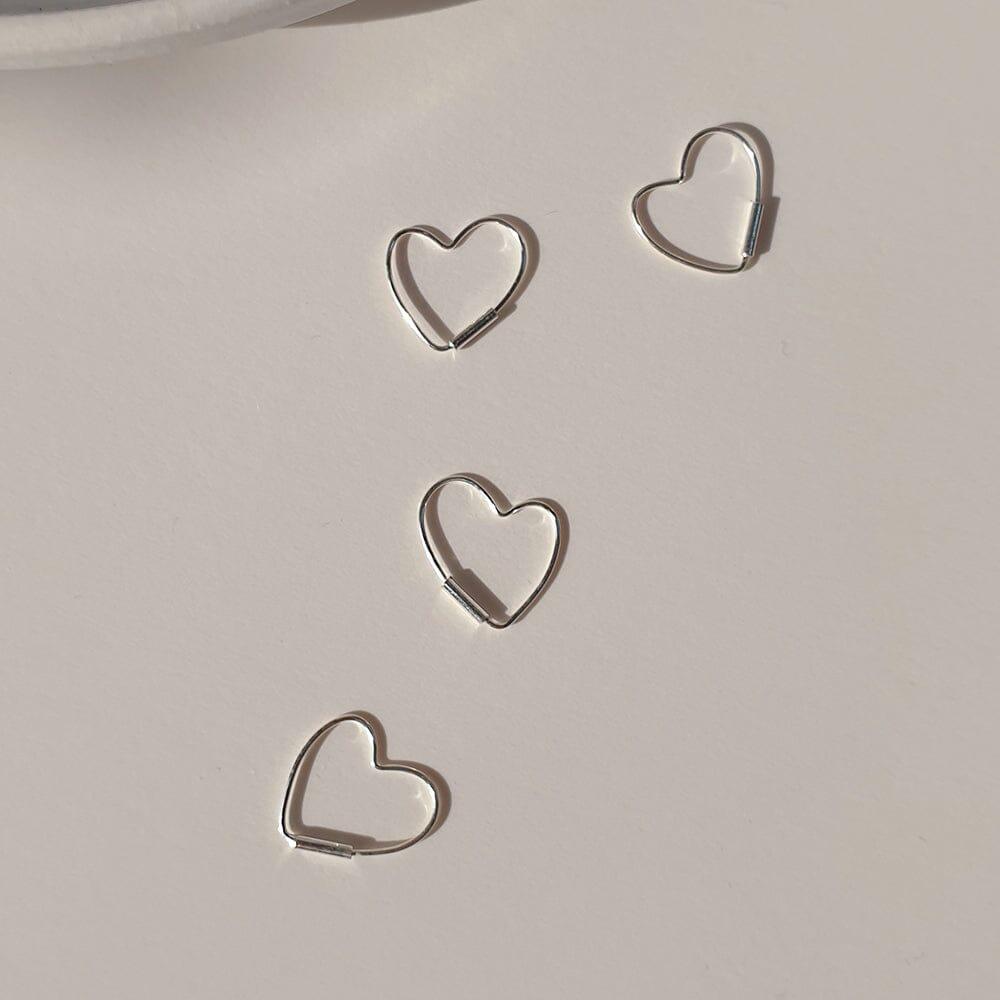[925 Silver]銀ハートラインピアス Earrings SET ME UP♡ 