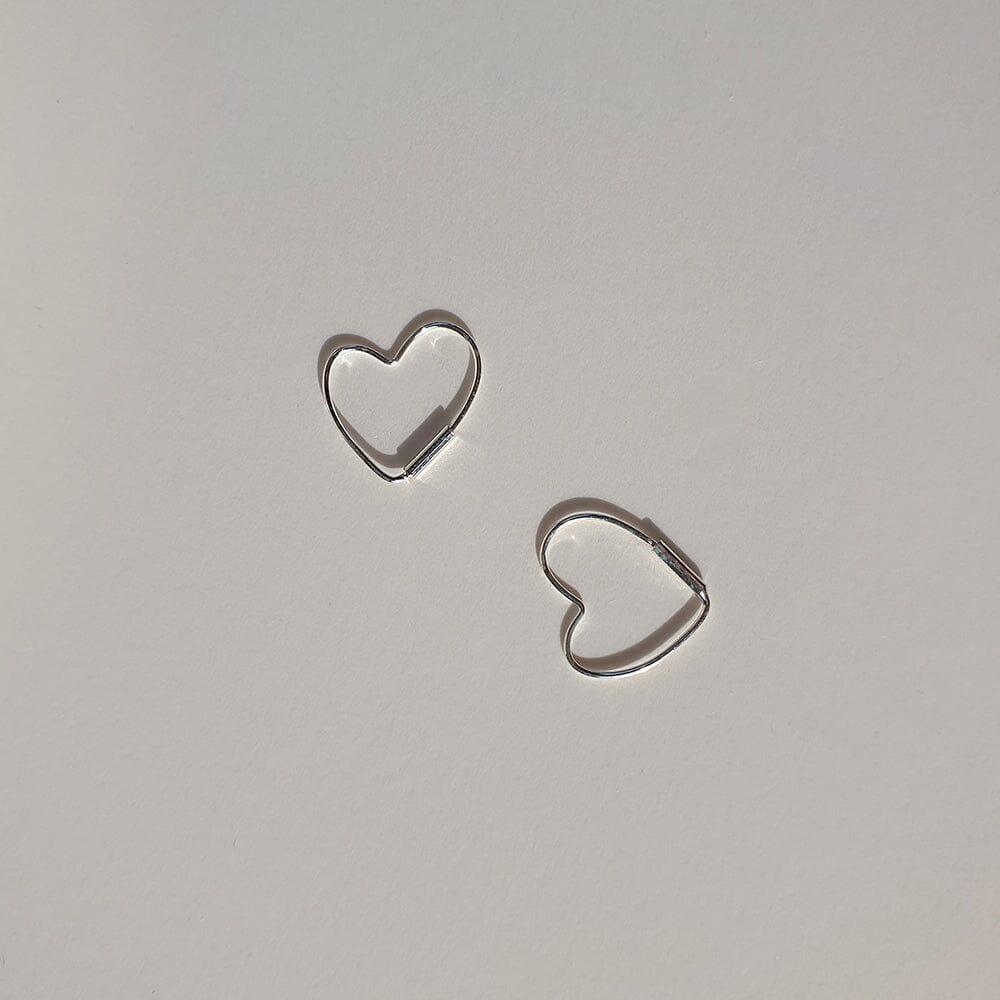 [925 Silver]銀ハートラインピアス Earrings SET ME UP♡ 