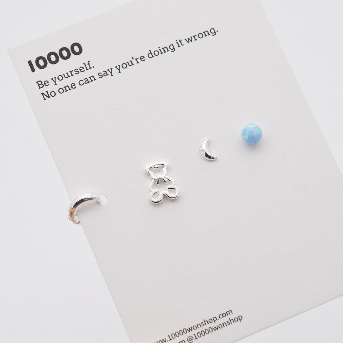 [925 Silver]月の国のクマさんピアッシング[4セット] Piercing 10000won 