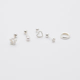 [925 Silver]真珠の花ピアス[5セット] Earrings 10000won 