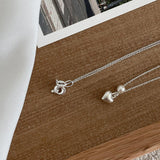 [925 Silver]真珠ぽっちゃりハートネックレス necklace 10000won 