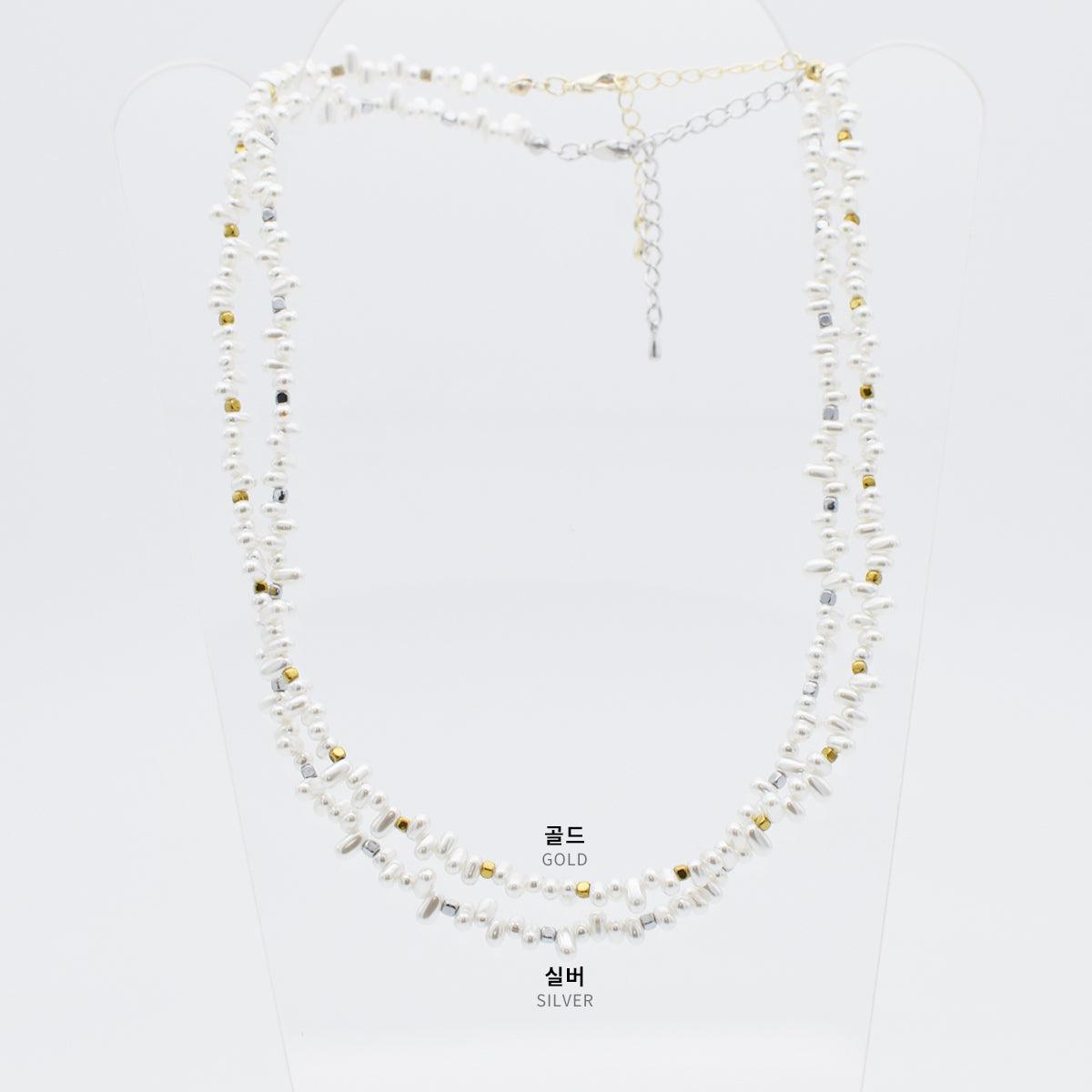 アンバランス真珠ネックレス necklace 10000won 