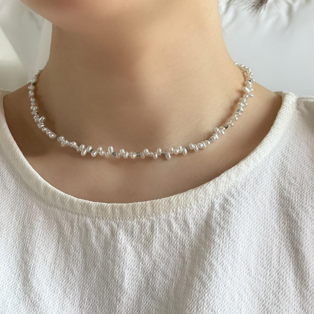 アンバランス真珠ネックレス necklace 10000won 