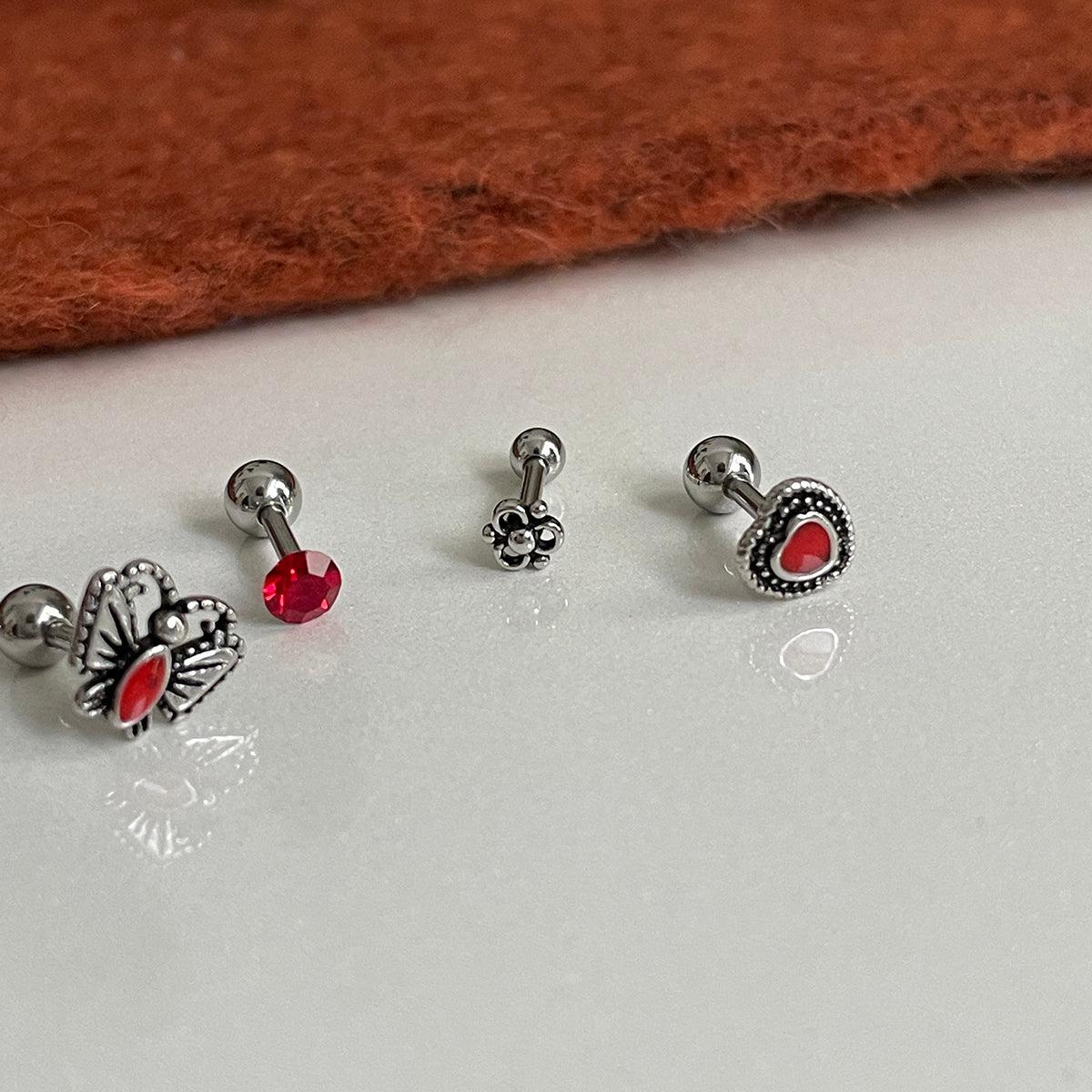 アンティークレッドピアッシング[5セット] Piercing 10000won 